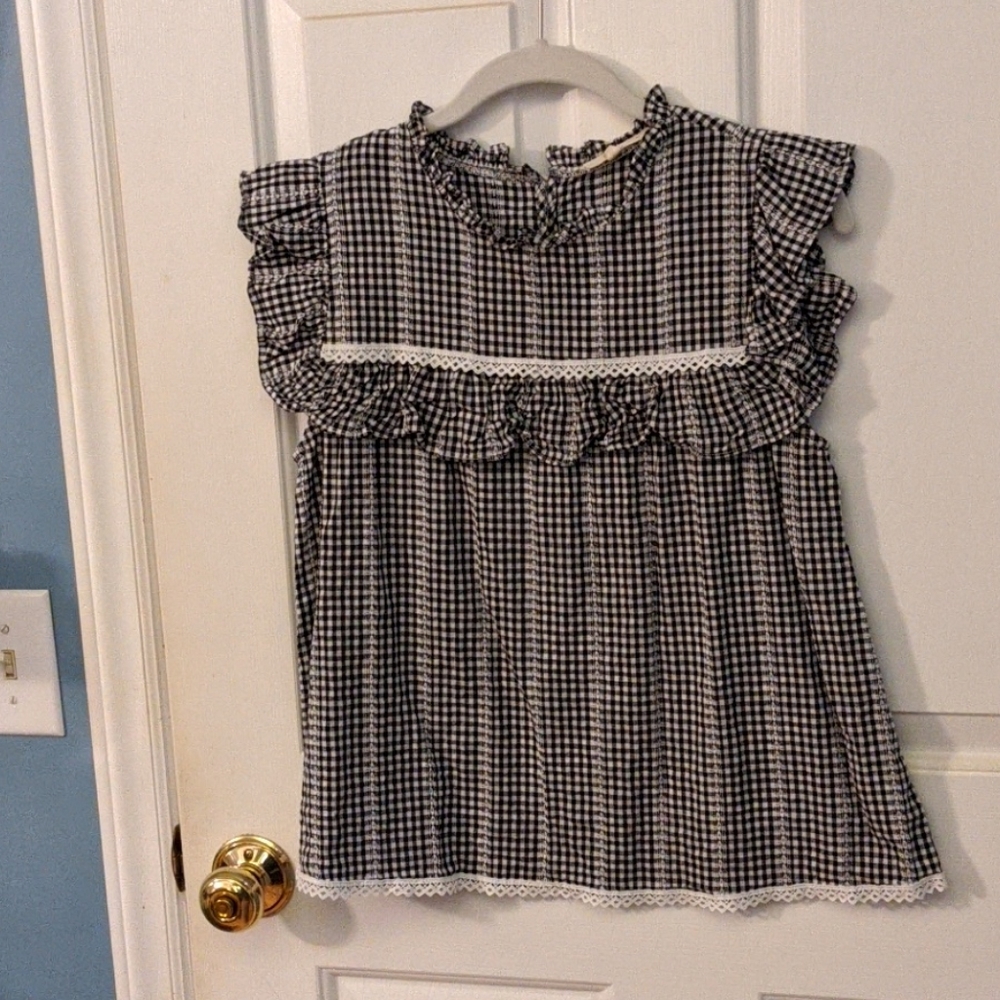 Black checked tank